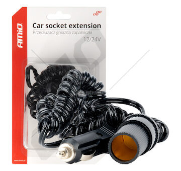Prodloužení zásuvky autozapalovače 12V 24V 300cm AMIO-03805