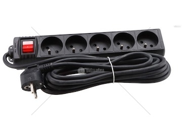 Prodlužovací kabel s lištou 5m 5 zásuvek Geko K00246C-C
