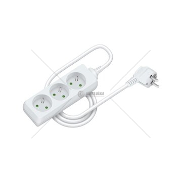 Prodlužovací přívod RPC 01, 1,5 m, 3 zásuvky, 3 x 1,0 mm²  RETLUX