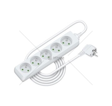 Prodlužovací přívod RPC 13, 3 m, 5 zásuvek, 3 x 1,0 mm²  RETLUX