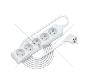 Prodlužovací přívod RPC 14, 5 m, 5 zásuvek, 3 x 1,0 mm²  RETLUX