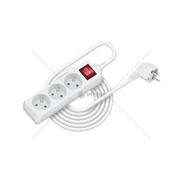 Prodlužovací přívod RPC 21, 5 m, 3 zásuvky, 3 x 1,0 mm² WS RETLUX