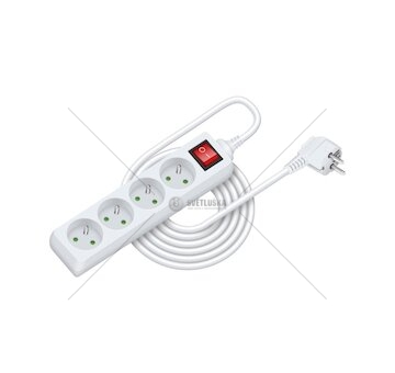 Prodlužovací přívod RPC 26, 5 m, 4 zásuvky, 3 x 1,0 mm² WS RETLUX