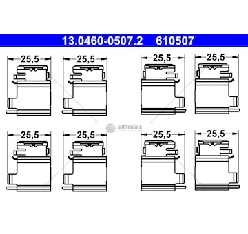 Pružina - brzdový třmen renault master iii 10> WATE 13.0460-0507.2