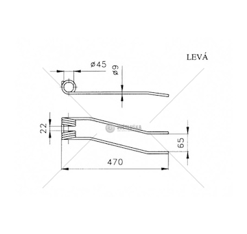 Pružina pr.9 SP4-094 levá F 40018