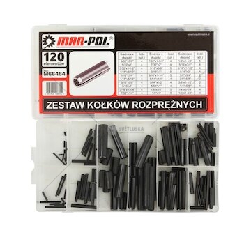 Pružný kolík, sada 120ks MAR-POL
