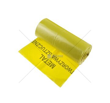 Pytel na odpad 120 l, žlutý (na plast a kov), 10 ks – GEKO