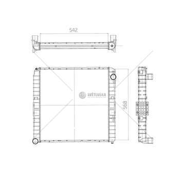 Radiator, engine cooling RADIATORE ACQUA EUROCARGO Titanx