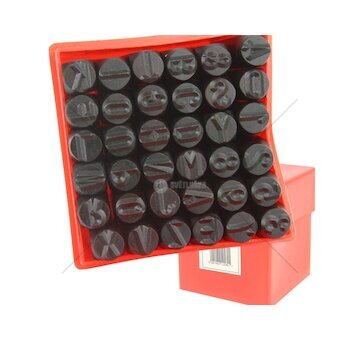 Raznice číslice a písmena, sada razidel 36 ks, 8 mm MAR-POL