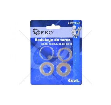 Redukční kroužky pro pilové kotouče s otvorem 32 mm, sada 4 ks GEKO