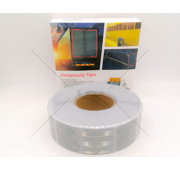 Reflexní páska konturová bílá přerušovaná 50m III. generace