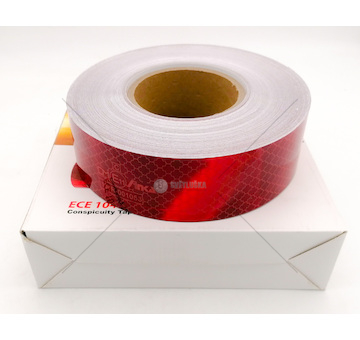 Reflexní páska konturová červená 50m III. generace