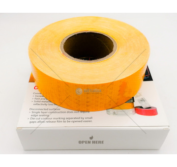 Reflexní páska konturová žlutá 50m I.generace