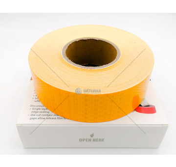 Reflexní páska konturová žlutá 50m III. generace