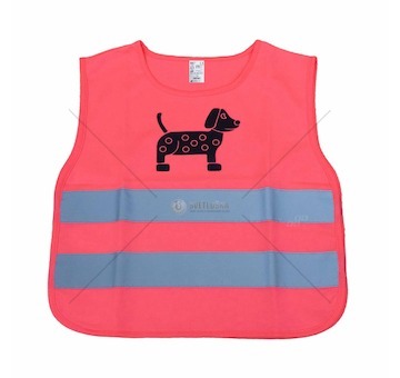 Reflexní vesta dětská růžová DOG AMiO-03990