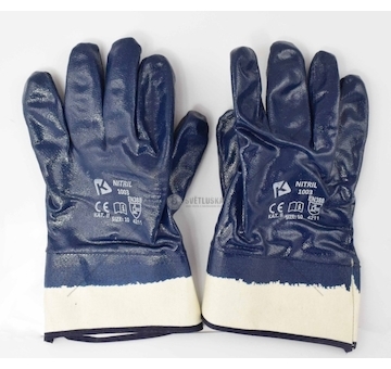 REKAWICE ROBOCZE POWLEKANE GUMA NIEBIESK  0068