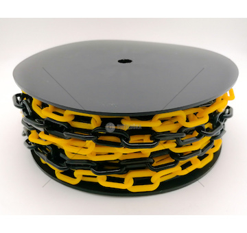 Řetěz plastový žluto-černý 25m