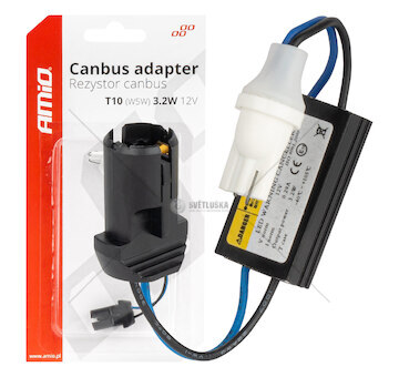 Rezistor CANBUS pro LED žárovky 12V 3.2W T10 zástrčka a zásuvka AMiO-04087