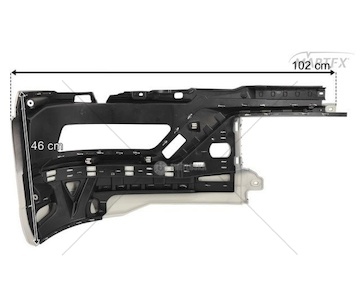 Roh nárazníku levý šedý Man TGS TG3 Lamiro 380-9EXG