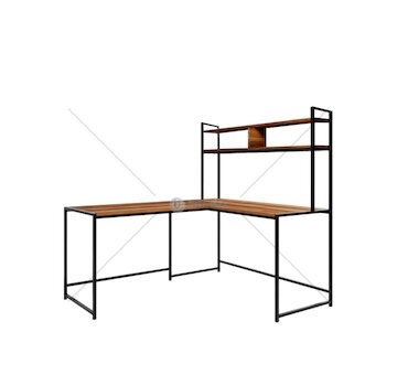 Rohový psací stůl - Hanah Home Study Desk L203 Walnut