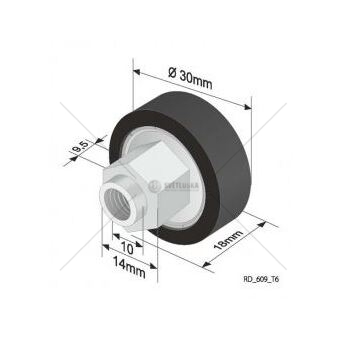 Rolna shrnovací plachty 30x9mm/ m6 návěsu schmitz 0102823_A