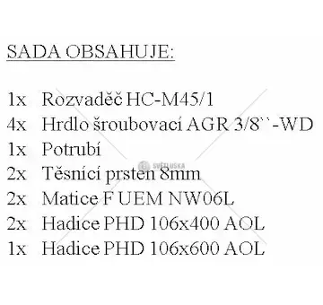 Rozvaděč včetně hadic na mt8-046 | MT4100034