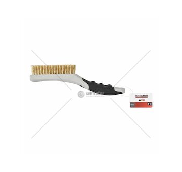 Ruční drátěný mosazný kartáč, plastový - KREATOR