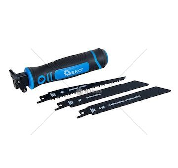 Ruční držák pilových plátků pily ocasky + 3 plátky 150 mm GEKO