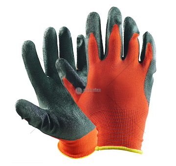 Rukavice pracovní - pogumované textilní, červené 0169143_A