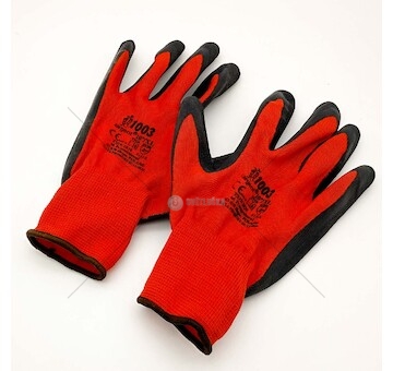 Rukavice pracovní XL 10 latexové červené 1003-10
