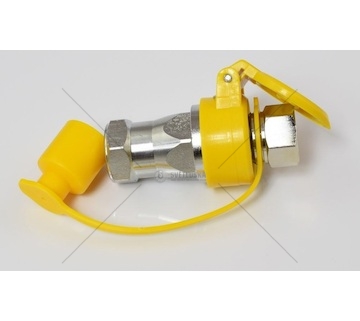 Rychlospojka hydraulická M22x1,5 komplet zásuvka +zástrčka kovová žlutá JC099