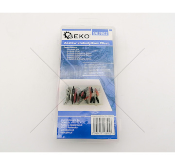 Sada 28ks elektrikářských svorek (krokodýlů) GEKO