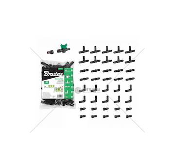 Sada 42ks příslušenství pro zavlažovací hadice 16mm BRADAS