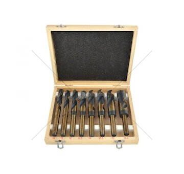 Sada 8ks HSS-Co vrtáků 14-25,5mm do oceli a dřeva GEKO