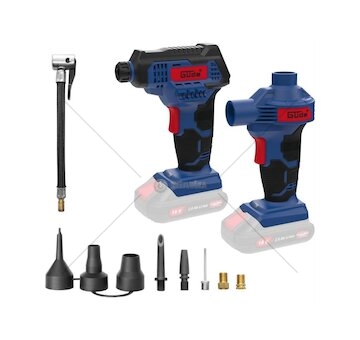 Sada akumulátorového kompresoru a vzduchové pumpy KLS 180-0, 11dílná GÜDE