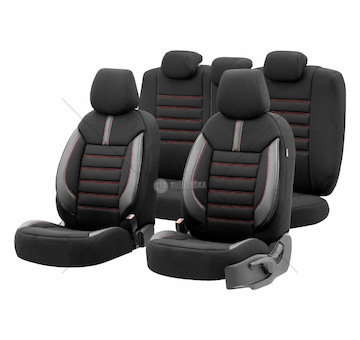 Sada autopotahů OTOM LIMITED 101 BLACK/RED 3-ZIP