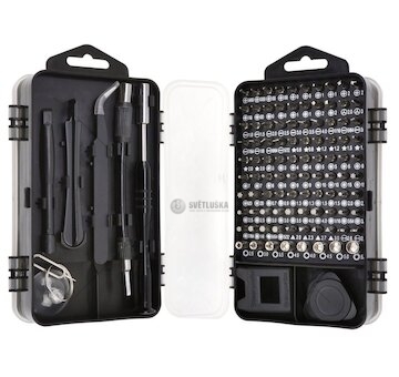 Sada bitů a nástrojů pro přesnou práci 110ks GEKO