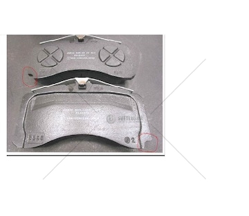 Sada brzdových destiček, kotoučová brzda KNORR K108020K50