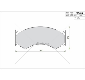 Sada brzdových destiček, kotoučová brzda STEINHOF SM465
