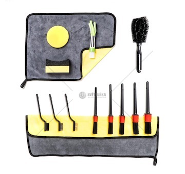 Sada detailingových štětců velká 14ks AMiO-03100