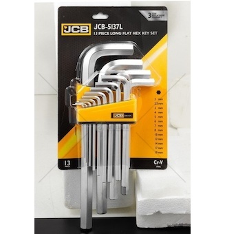 Sada dlouhých imbusových klíčů 13ks (2-19mm) jcbn JCB-5137L