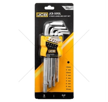 Sada dlouhých imbusových klíčů 9ks (1.5-10mm) jcbn JCB-5093L