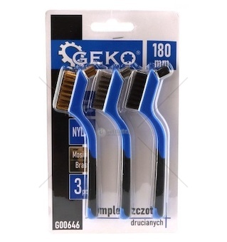 Sada drátěných kartáčů 180mm 3ks Geko G00646