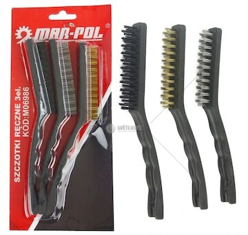 Sada drátěných kartáčů 210mm, 3ks MAR-POL