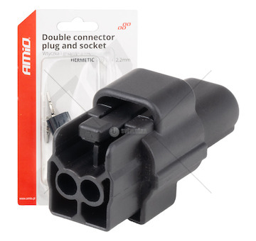 Sada elektrických konektorů vodotěsných 2 PIN 2,2 mm AMiO-04346