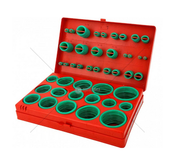 Sada gumových o-kroužků, pro spoje klimatizace, 419 ks