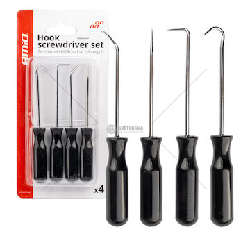 Sada hákových šroubováků 4ks. AMiO-04281