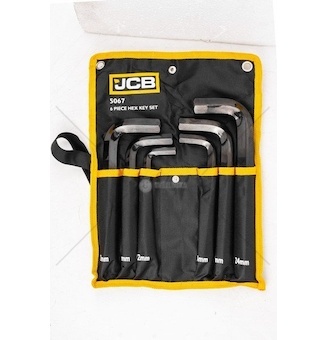 Sada imbusových klíčů 6ks na plachtě (12-24mm) jcbn JCB-5067