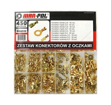 Sada kabelových konektorů do auta s očky 450ks MAR-POL