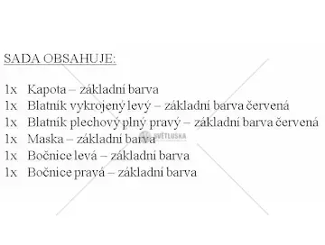 Sada kapotáž s blatníky (7011-5313, 7047-5302, 7047-5325, 6211-5314, 6745-7007 | 7245-5300-5